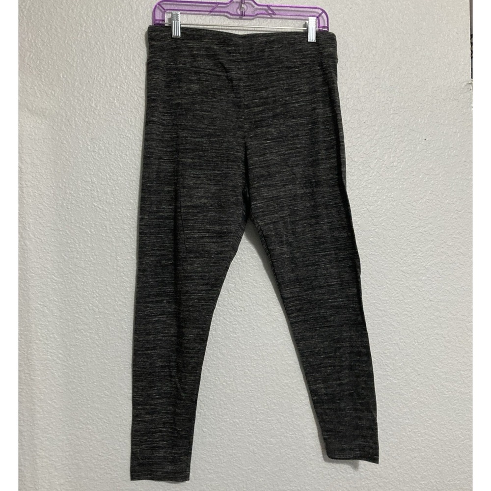 Time and Tru Medium Gray High Rise Stretch Activewear Yoga Pants Leggings - SZ L